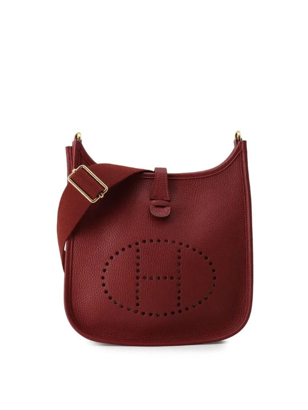 Hermes Shoulder Bag Evelyne 3 23 Rouge Ache Gold Taurillon Clemence